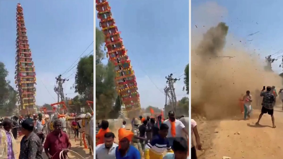 Drama v Indii. Mezi poutníky se převrhla 36 metrů vysoká svatyně